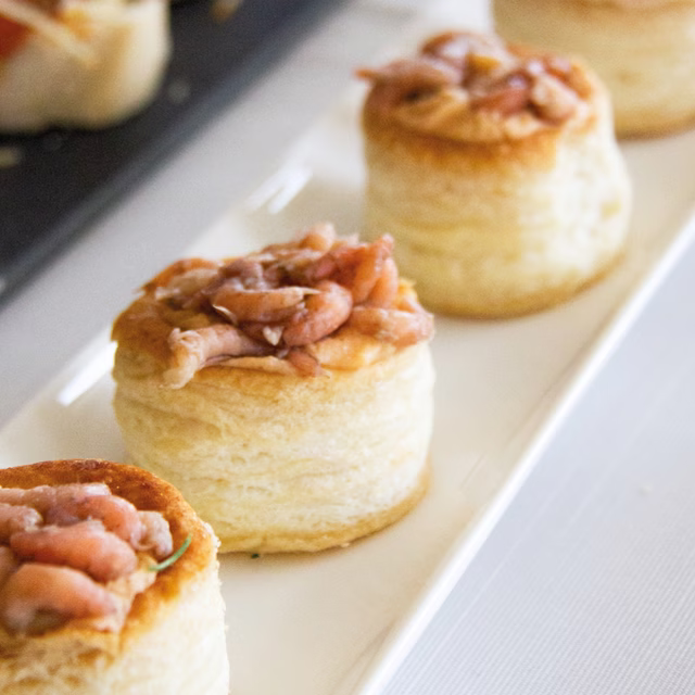 Bladerdeeghapje garnaal