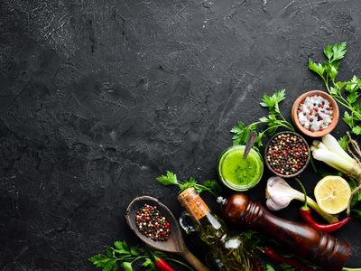 green-parsley-sauce-olive-oil-spices-ingredients-chimichurri-sauce-black-background-top-view-free-space-your-text-min